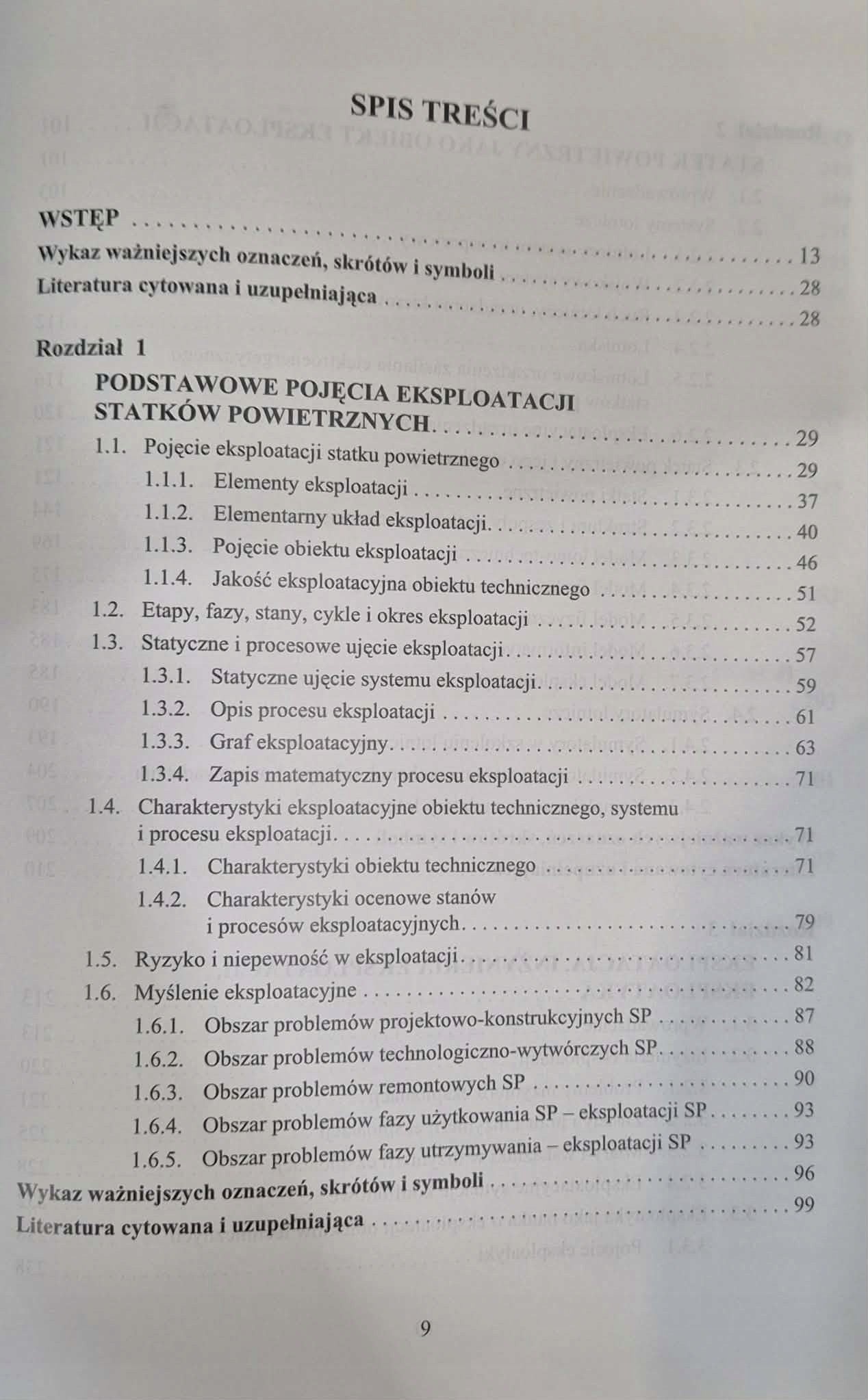 Zestaw 4 książek Podstawy eksploatacji statków powietrznych J. Lewitowicz