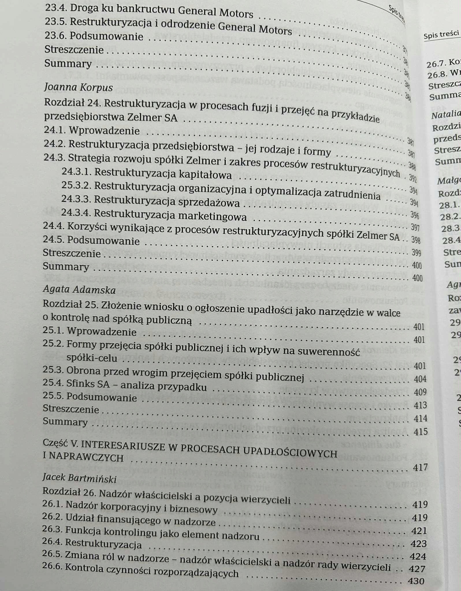 Upadłości, bankructwa i naprawa przedsiębiorstw. Wybrane zagadnienia