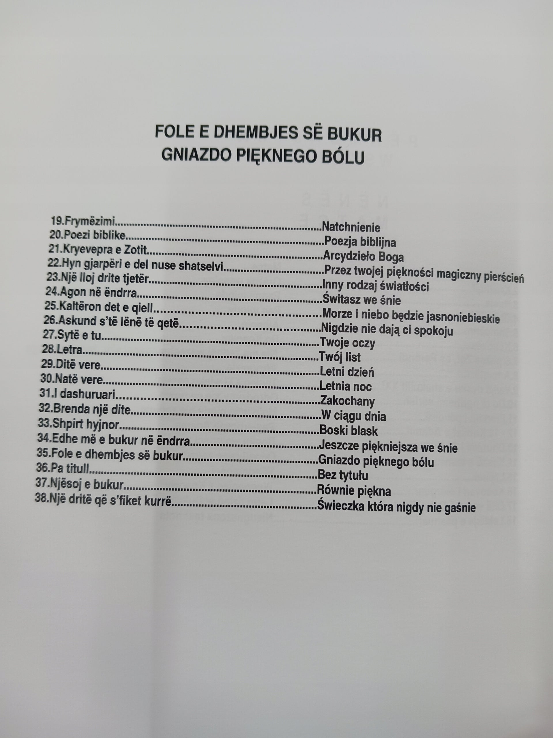 Inny rodzaj światłości Poezja albańska Shefiki Oseku