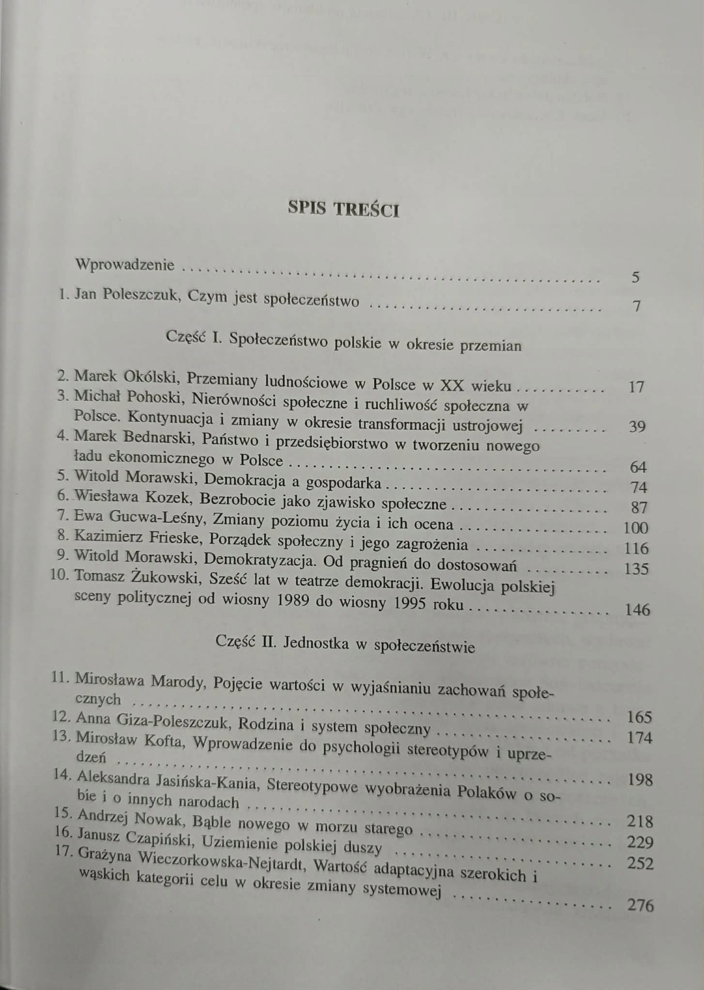 PODSTAWY ŻYCIA SPOŁECZNEGO W POLSCE MIROSŁAWA MARODY i EWY GUCWA-LEŚNY