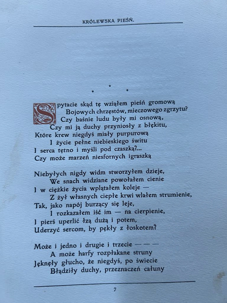 Królewska pieśń - Kazimierz Gliński [1907 r.]