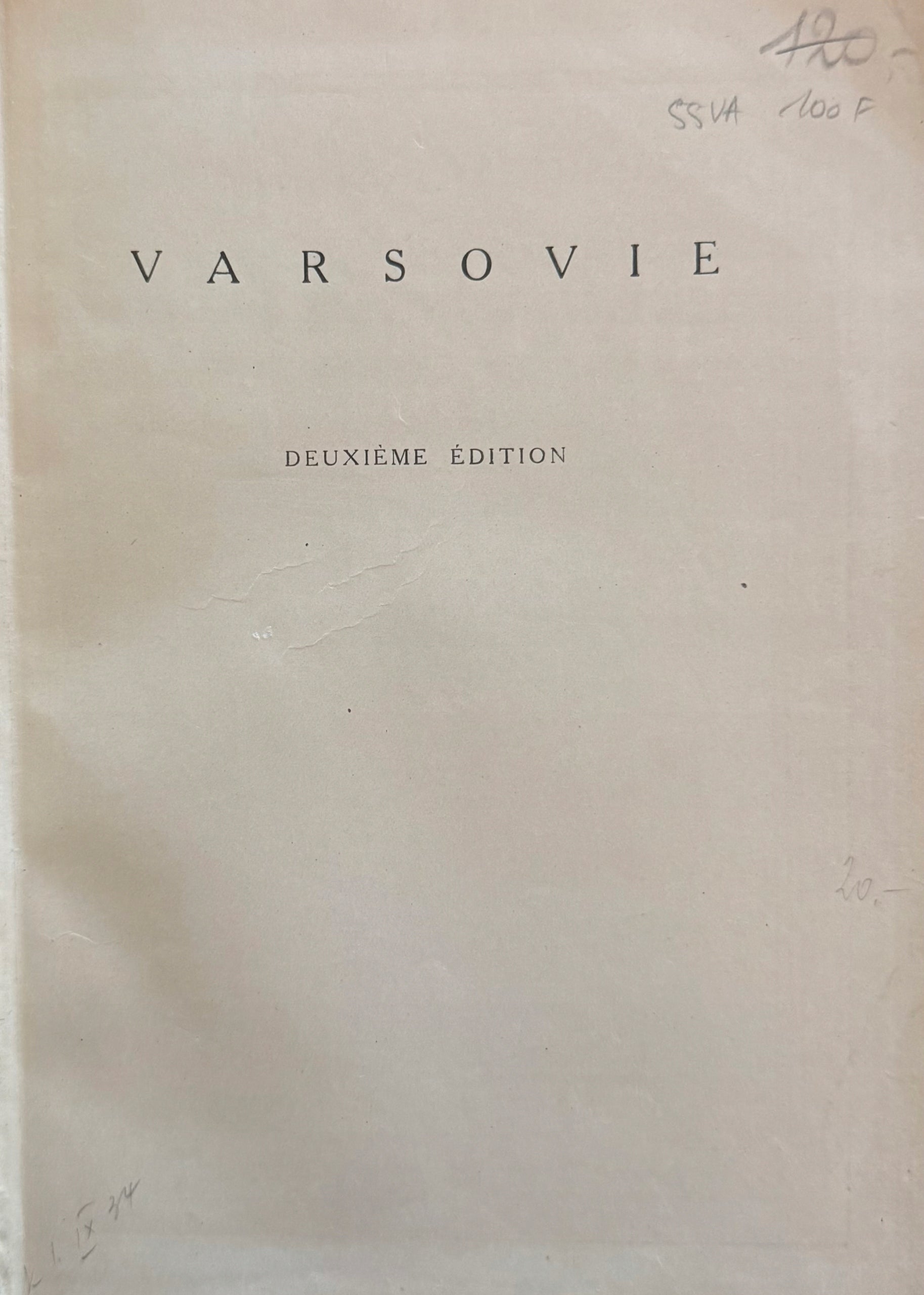 Varsovie Renaud Przezdziecki [wydanie przedwojenne]