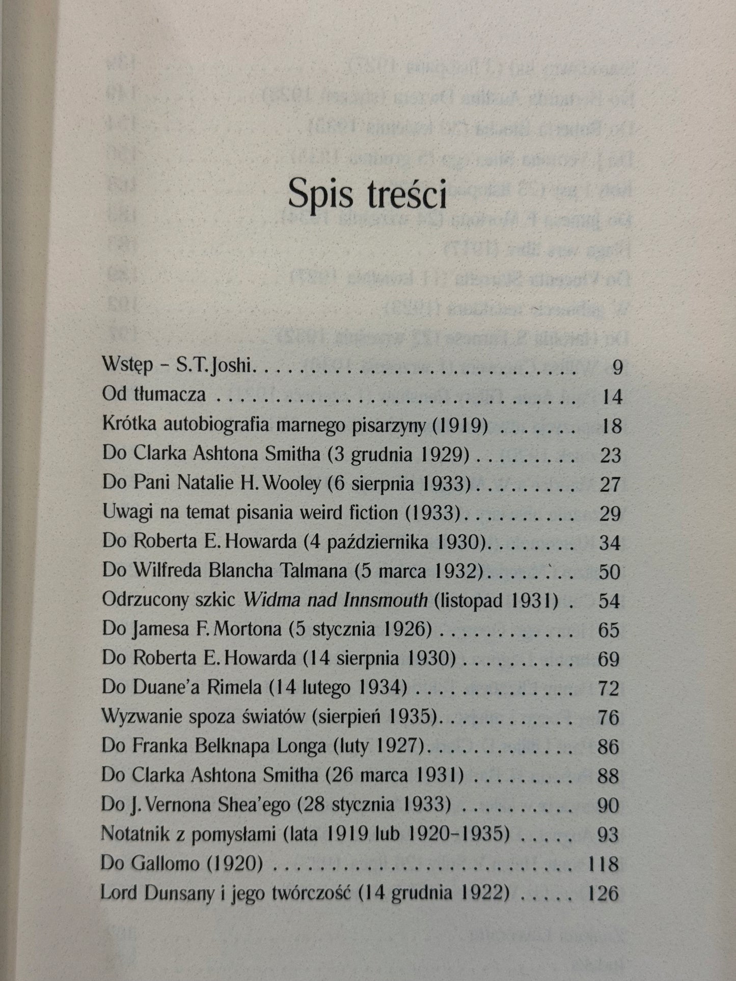 Koszmary i fantazje Listy i eseje H.P. Lovecraft