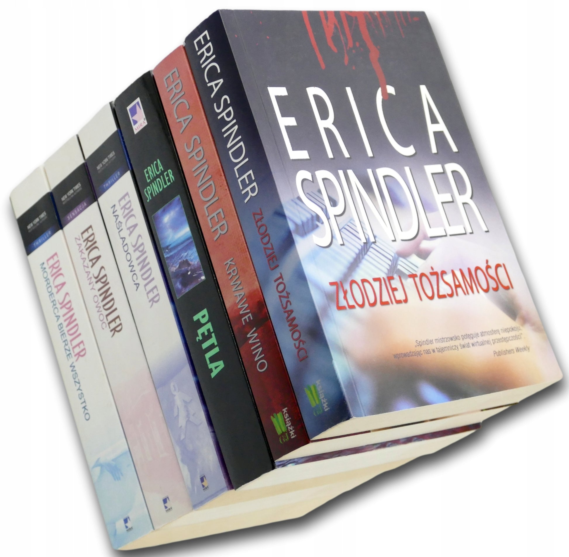 Erica Spindler x6 Złodziej tożsamości, Krwawe wino, Pętla, Naśladowca + ...