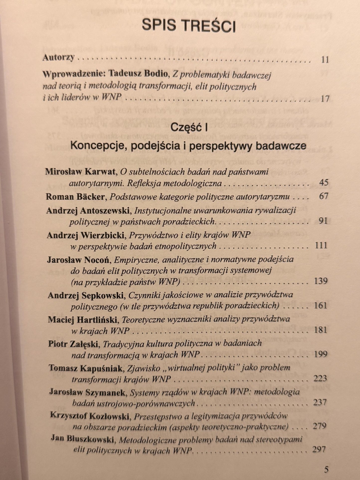 Przywództwo, elity i transformacje w krajach WNP Praca zbiorowa