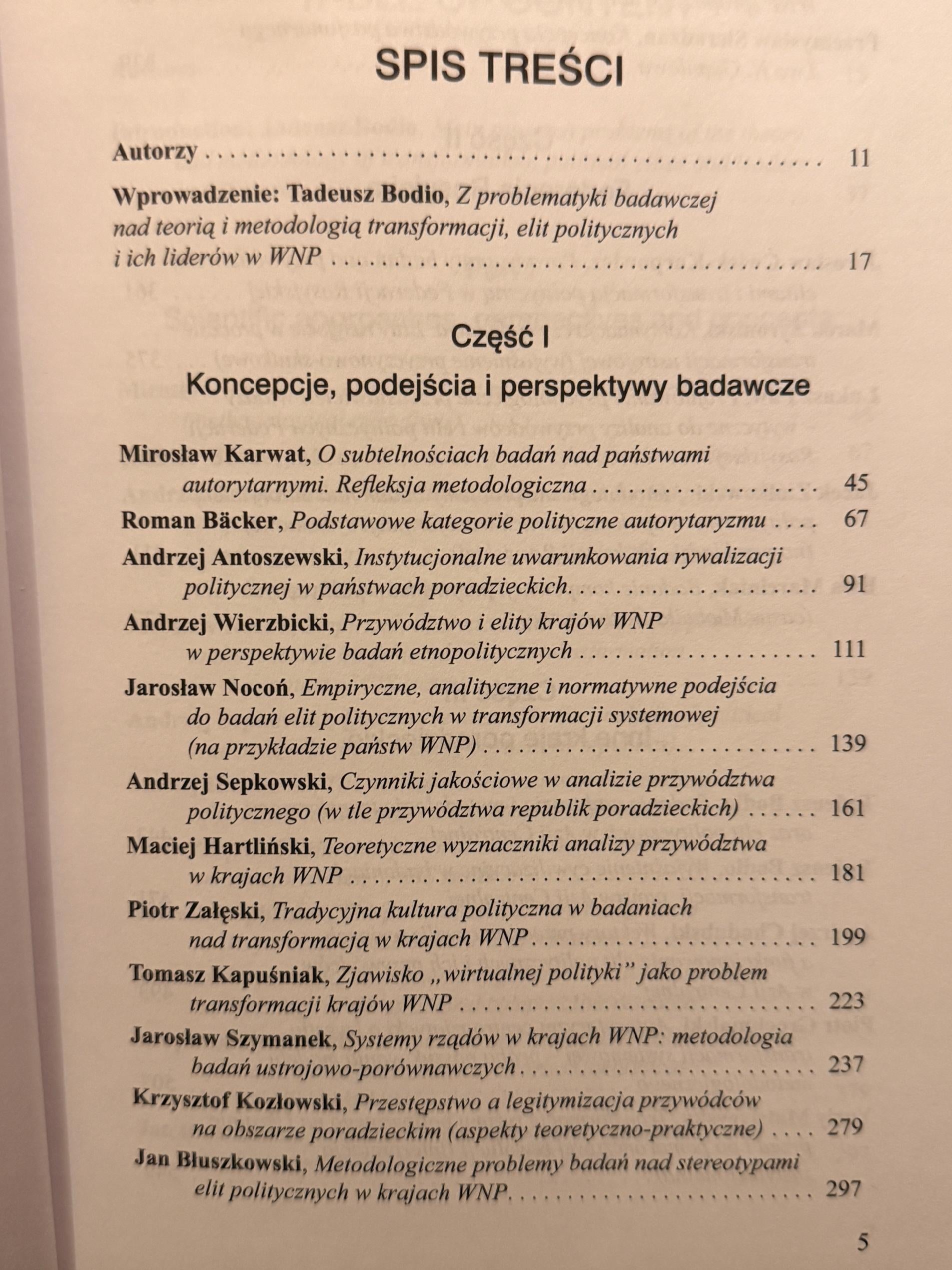 Przywództwo, elity i transformacje w krajach WNP Praca zbiorowa