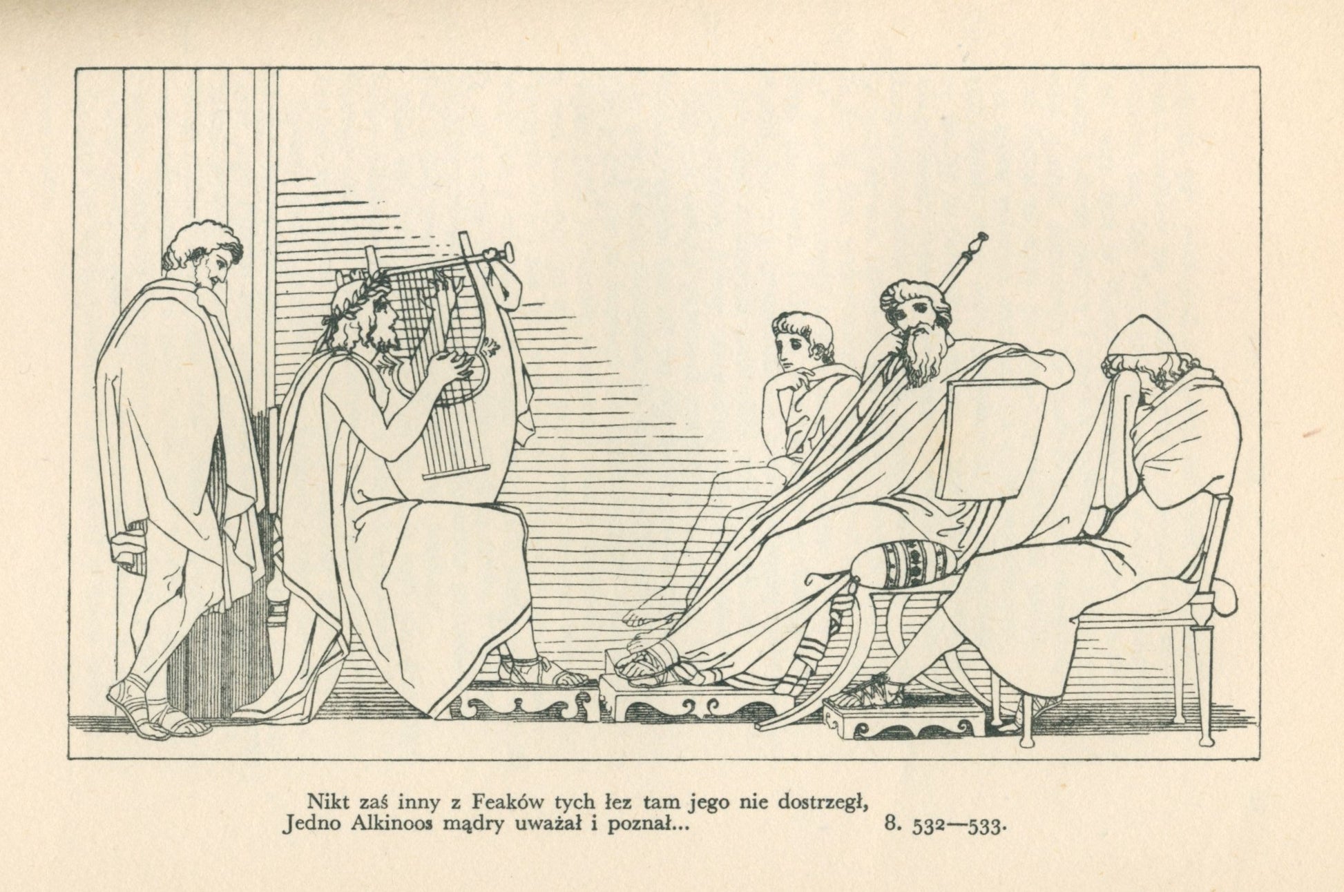 Homer, Odyseja [1935] [oprawa artystyczna] [ilustrował J. Flaxman]