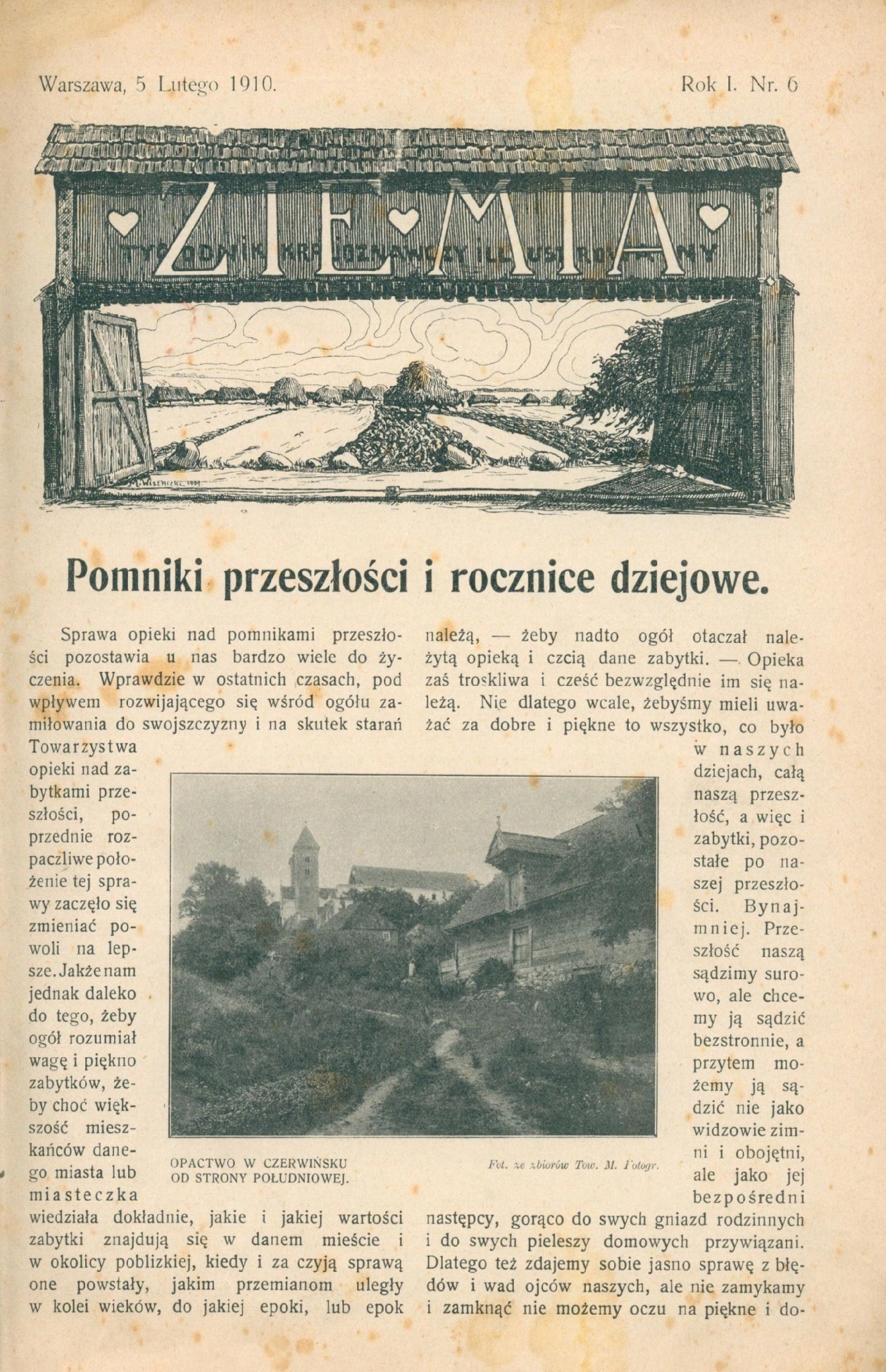 Kulwieć Kazimierz (red.) Ziemia Tygodnik krajoznawczy Nr 6-52 [il,1910]