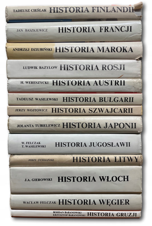 Zestaw 13 książek, Historie Powszechne [Historia Gruzji; Węgier; Włoch...]