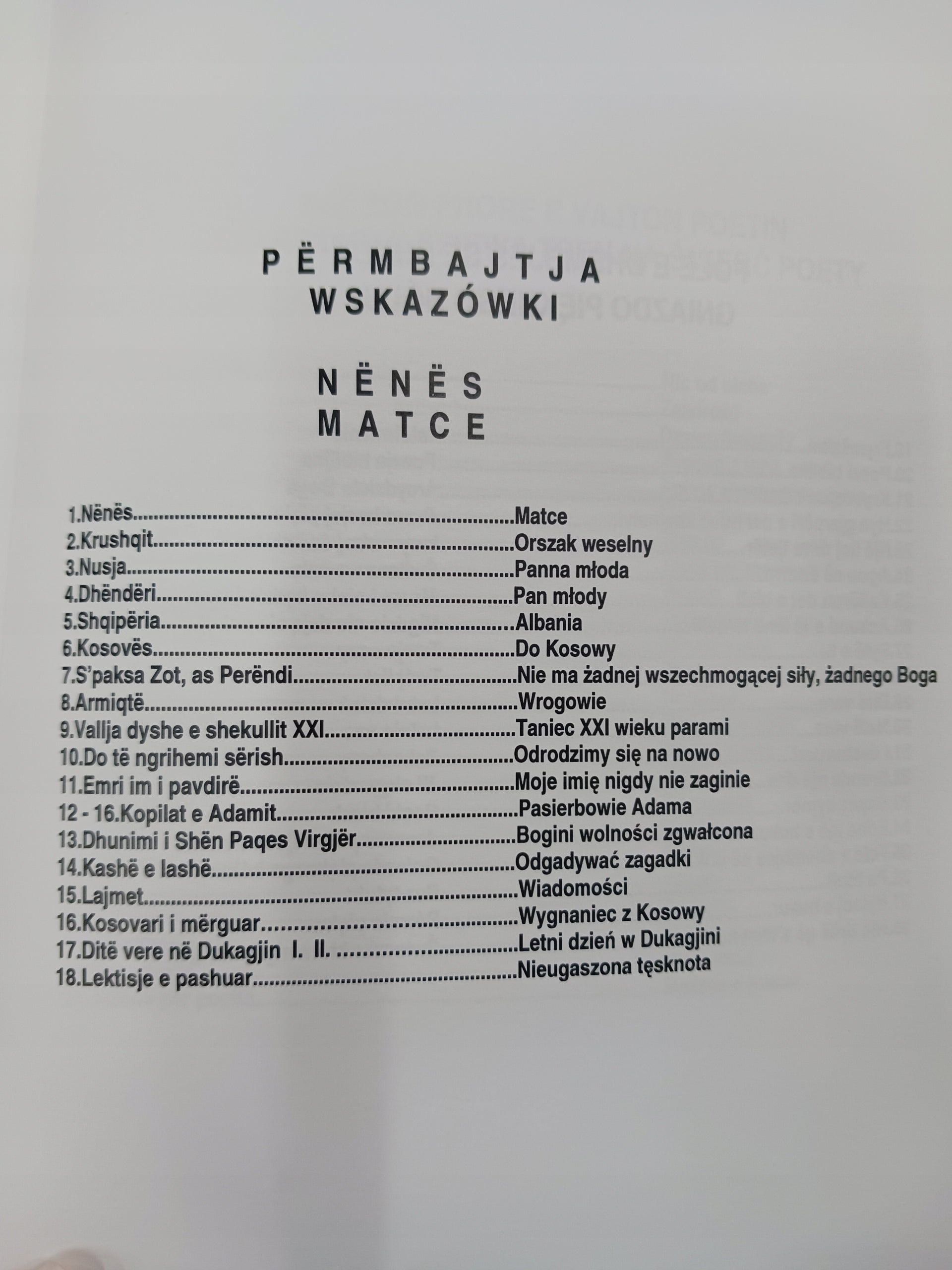 Inny rodzaj światłości Poezja albańska Shefiki Oseku