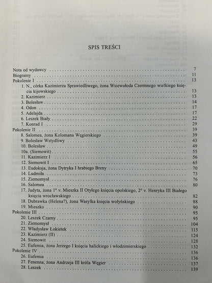 Rodowód Piastów małopolskich i kujawskich - Kazimierz Jasiński