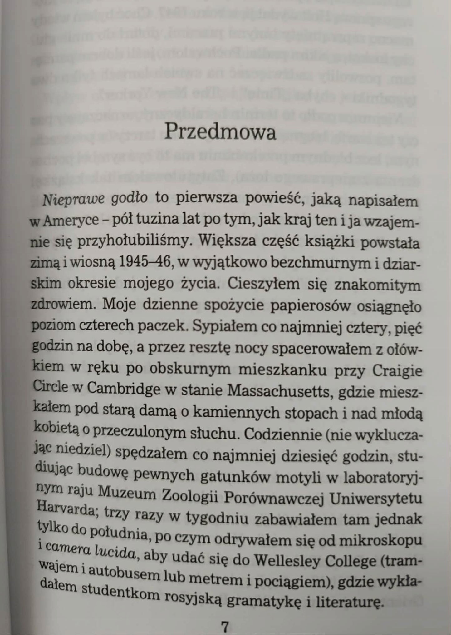 Nieprawe godło, Vladimir Nabokov