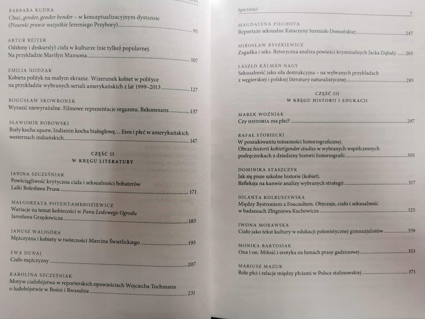 O płci, ciele i seksualności w języku i mediach /w kulturze i historii
