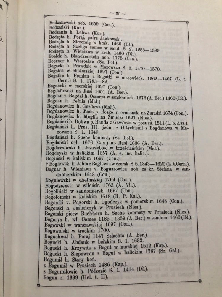 Spis nazwisk szlachty polskiej reprint z 1887 r. - Jerzy Dunin Borkowski