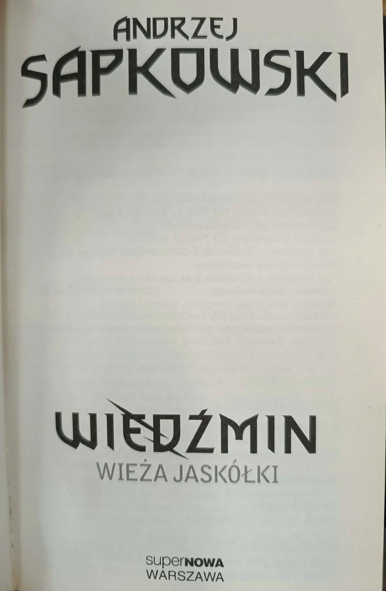 Andrzej Sapkowski, Wiedźmin T. 2-6, SuperNowa x5