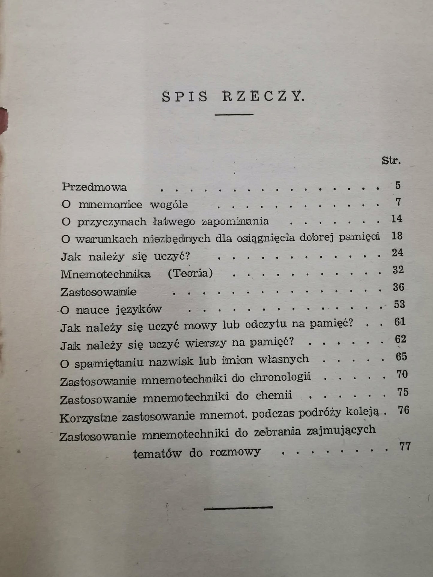 Mnemonika, P. Kalina [Warszawa 1939]