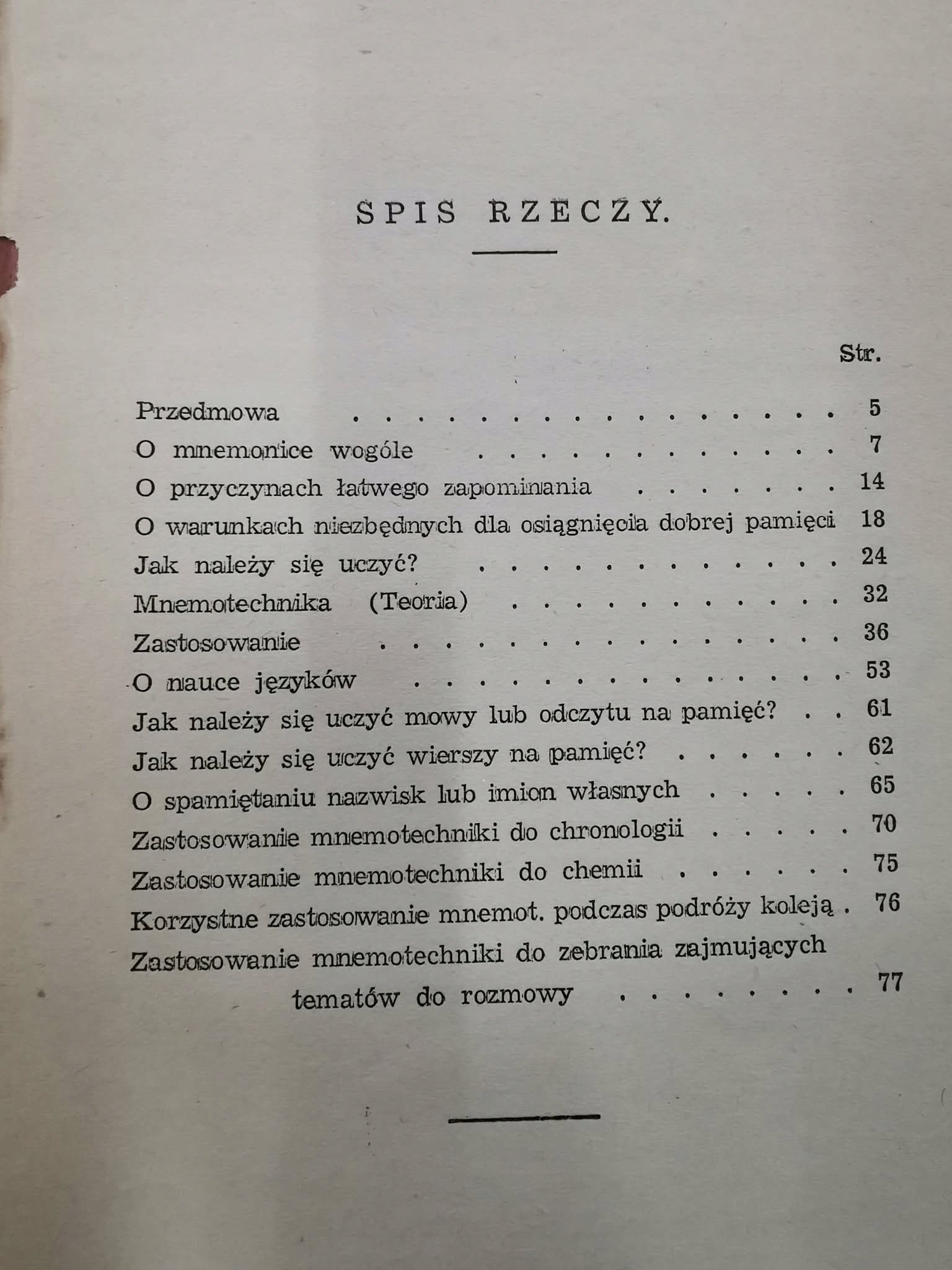 Mnemonika, P. Kalina [Warszawa 1939]