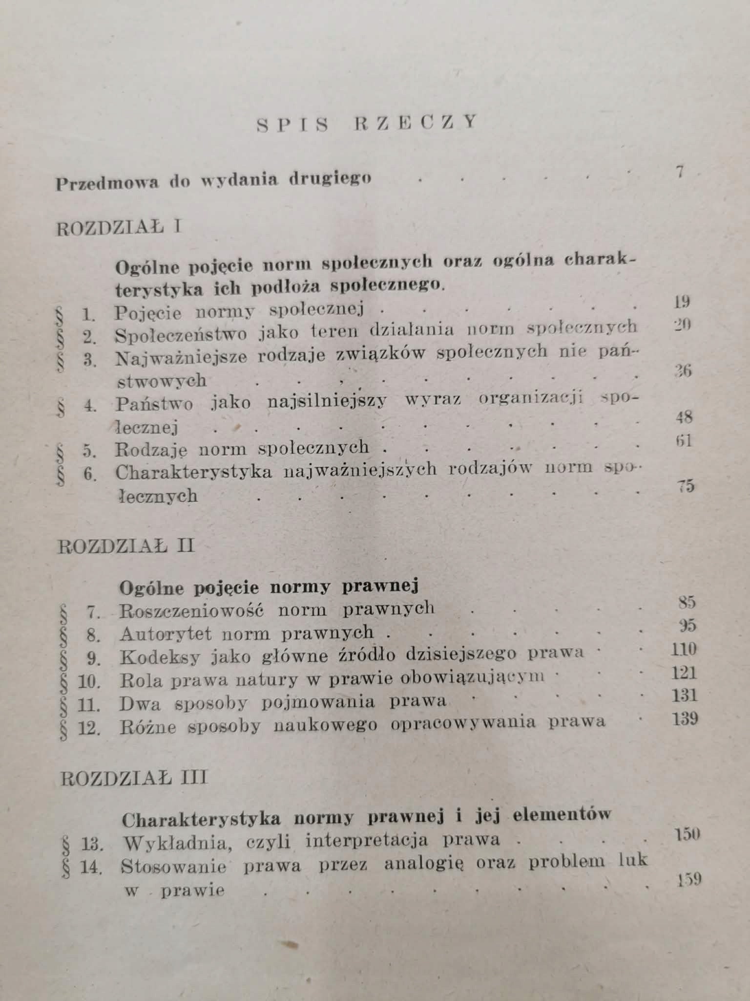 Wstęp do nauki prawa, prof. dr Henryk Piętka [1946]