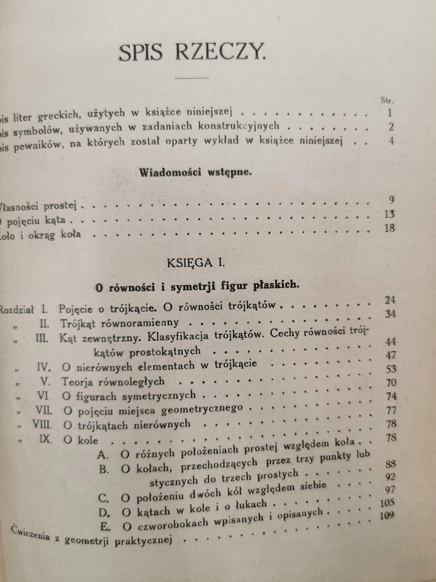 Zarys Geometrii Elementarnej, Wł. Wojtowicz [1926]