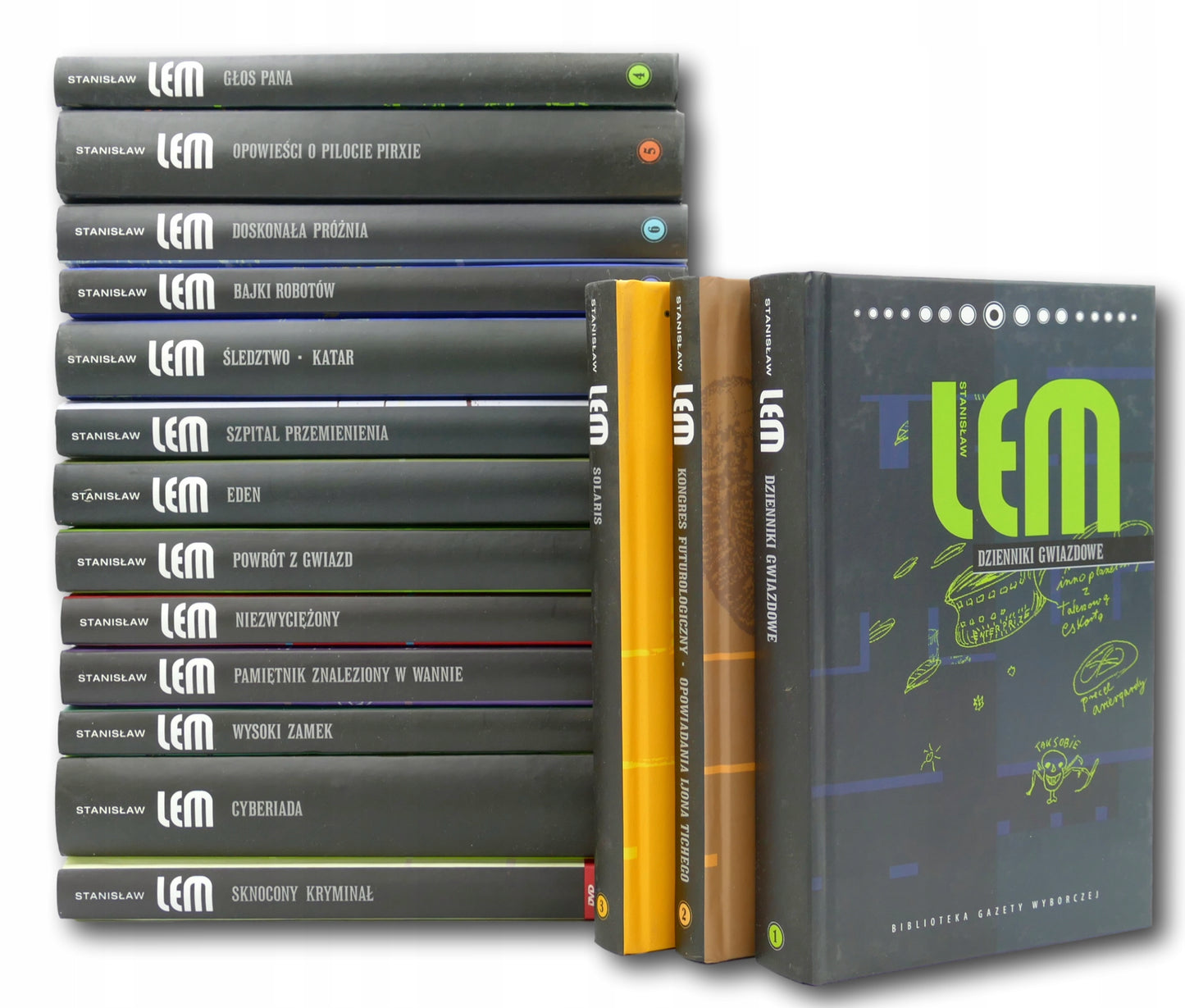Stanisław Lem x16 Tom 1-16 Dzienniki gwiazdowe, Kongres futurologiczny...