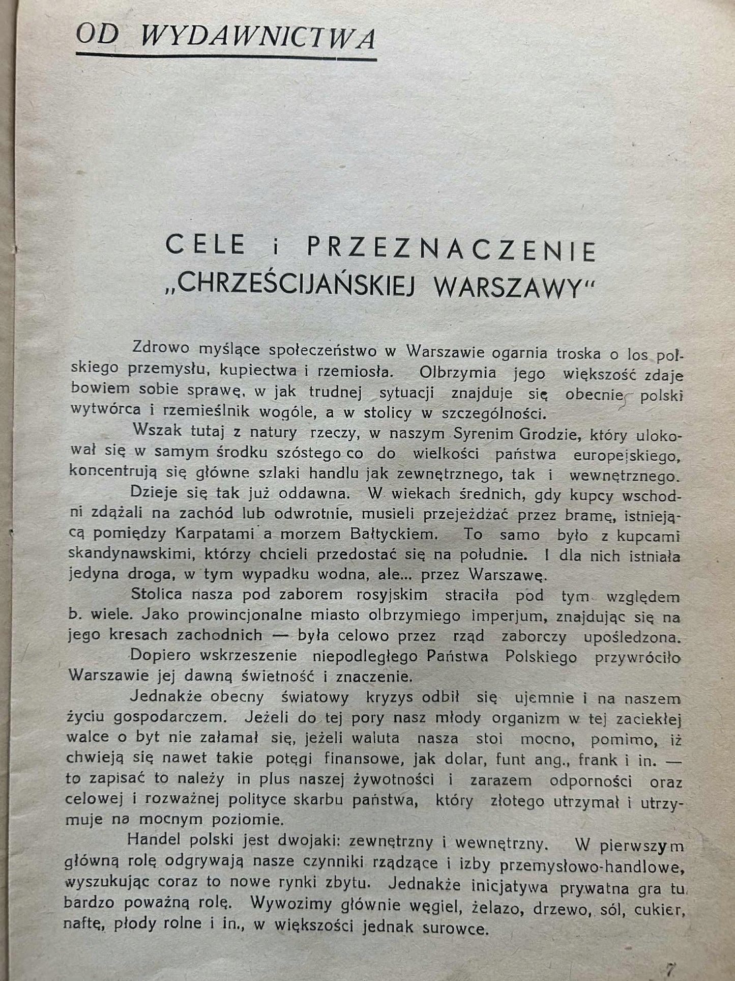 Chrześcijańska Warszawa - red. i wyd. Stefan Kwiatkowski [1935/6 r.]