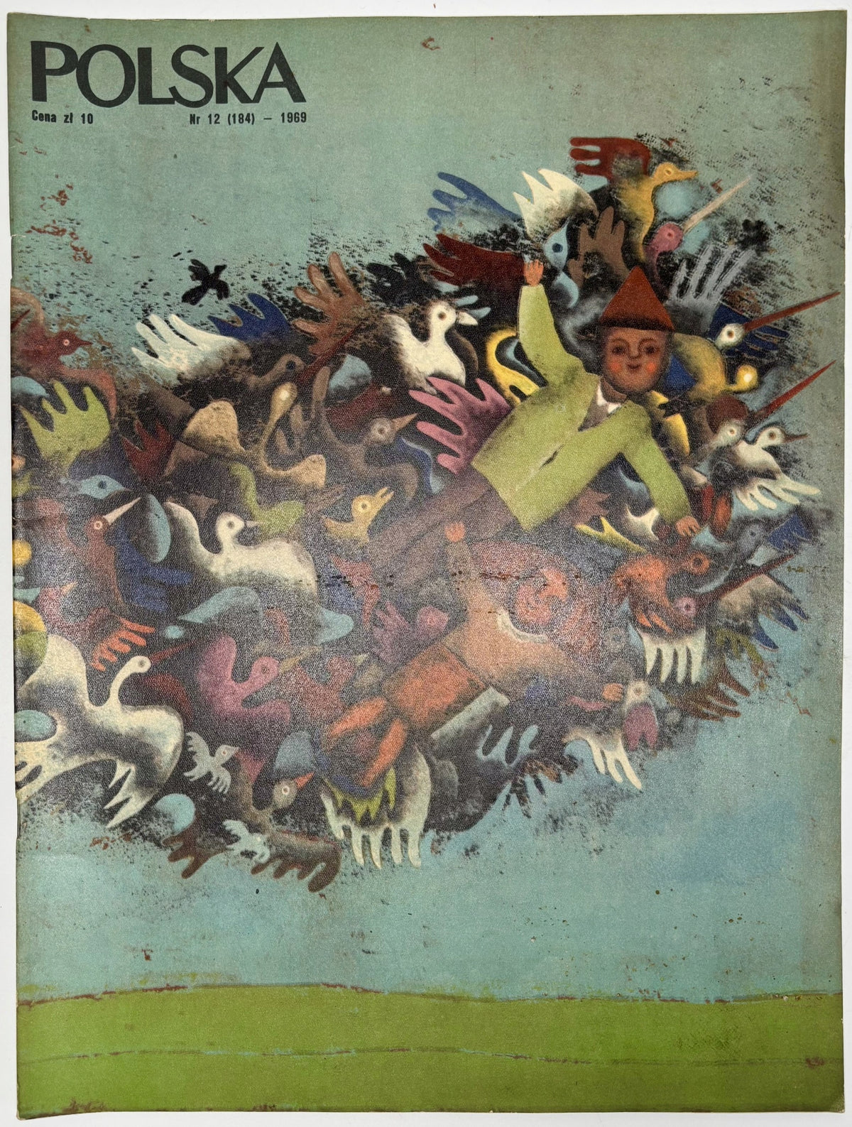 Zestaw 9 numerów Miesięcznik POLSKA 1965-1974 [okładki: Antoni Boratyński]