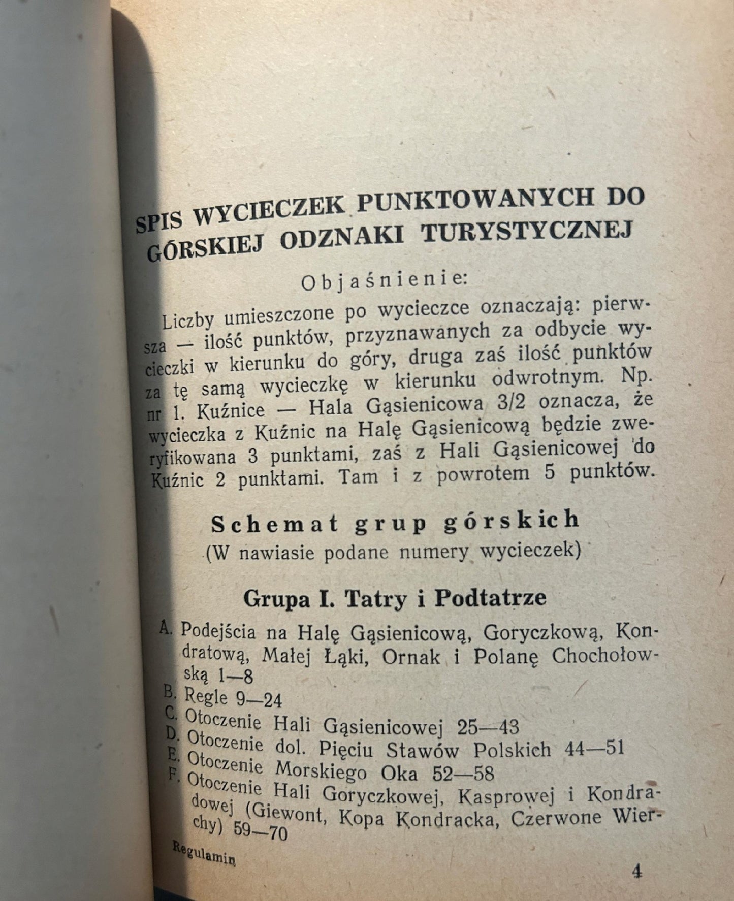 Regulamin Górskiej Odznaki Turystycznej. ABC górskiego turysty przedwojenna