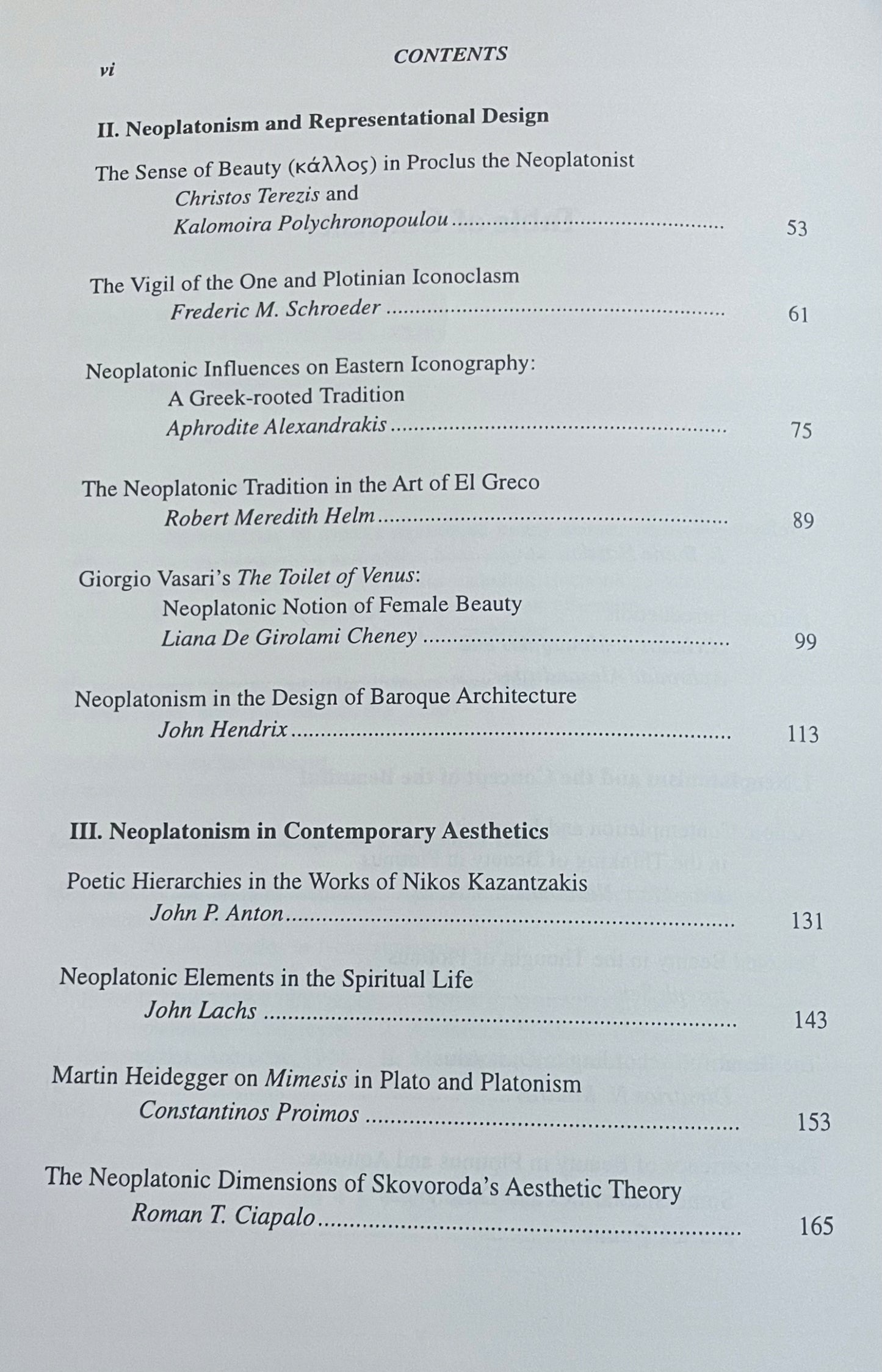 Neoplatonism and Western Aesthetics. Praca zbiorowa