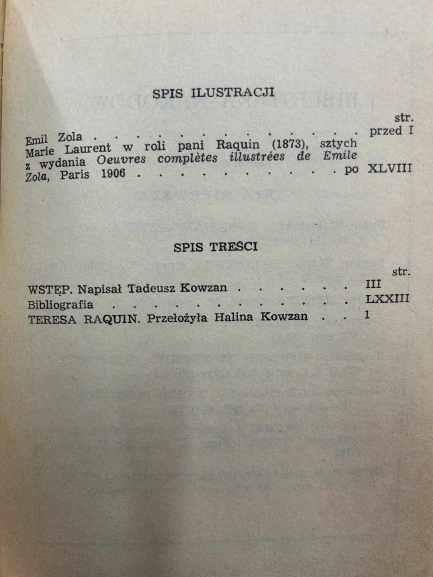 Teresa Raquin - Emil Zola [Biblioteka Narodowa]