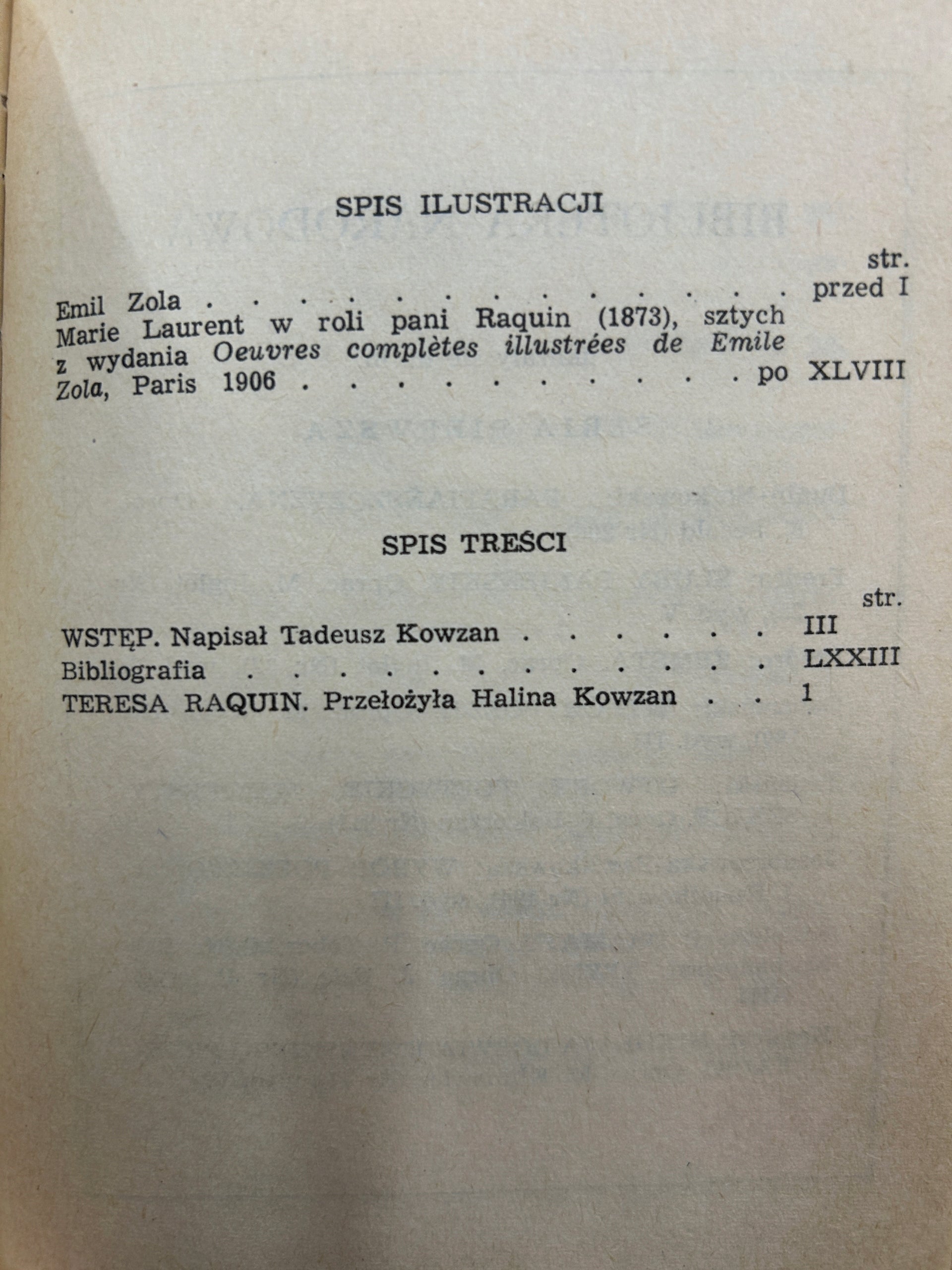Teresa Raquin - Emil Zola [Biblioteka Narodowa]