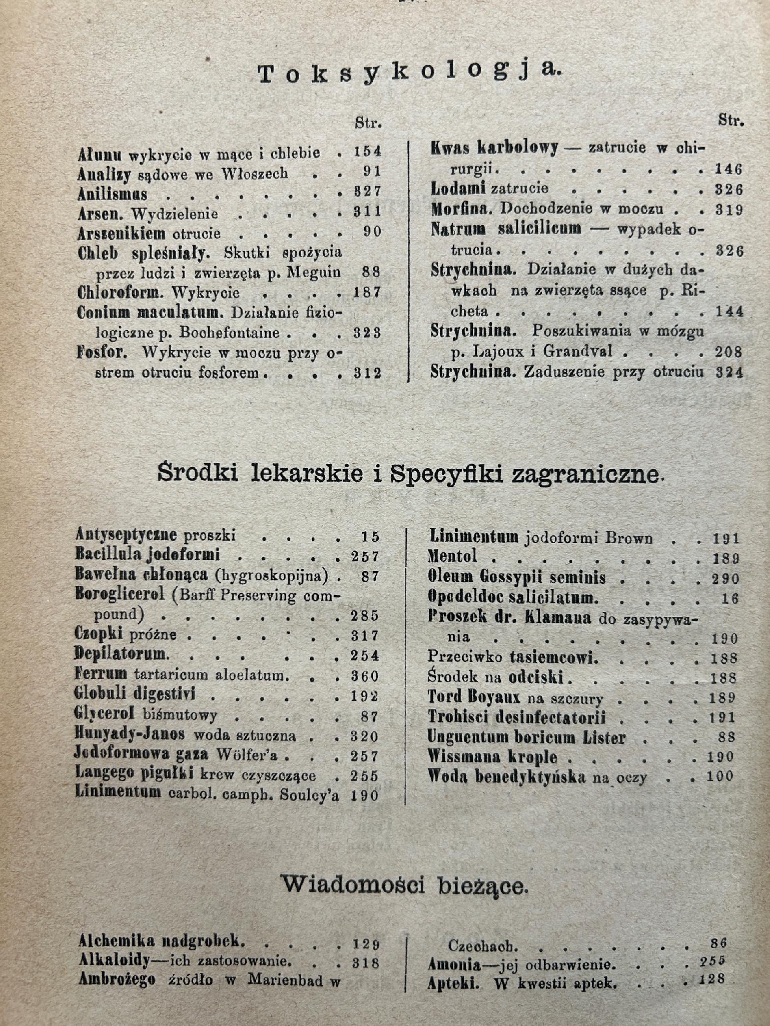 Wiadomości farmaceutyczne Tom IX - pod redakcją Jana Mrozowskiego [1882 r.]