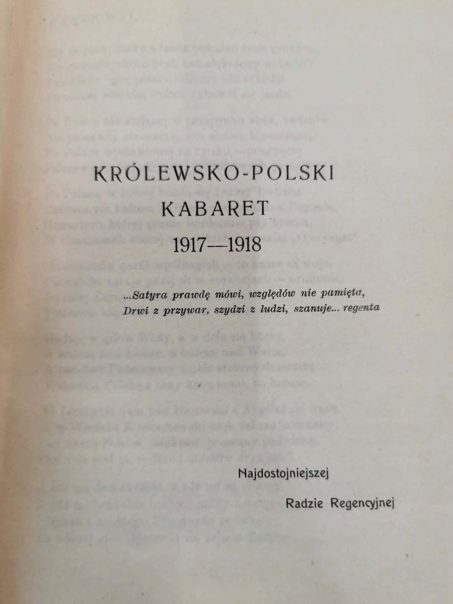 Rzeczpospolita babińska, Jan Lechoń [1920]