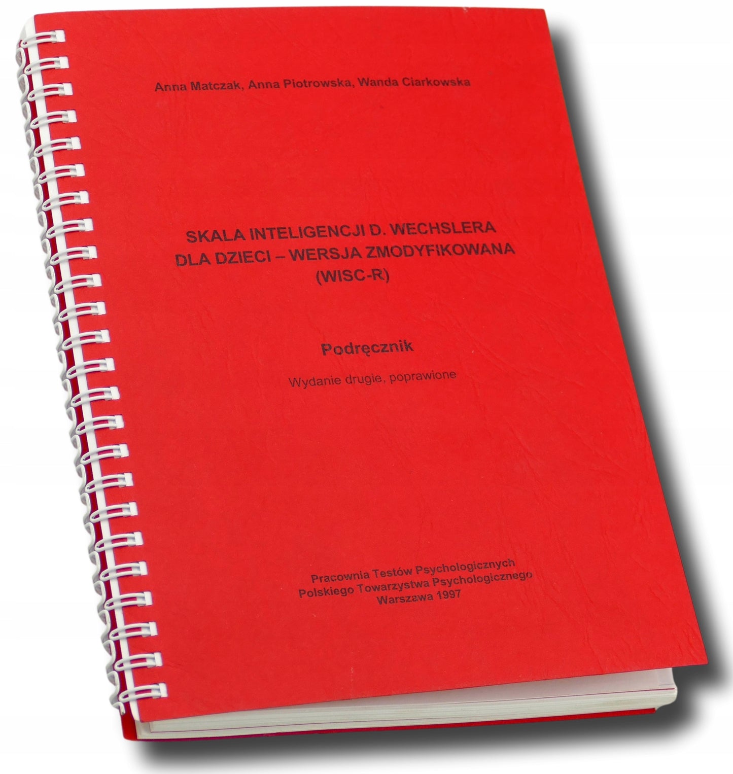 Skala inteligencji D. Wechslera dla dzieci, Podręcznik