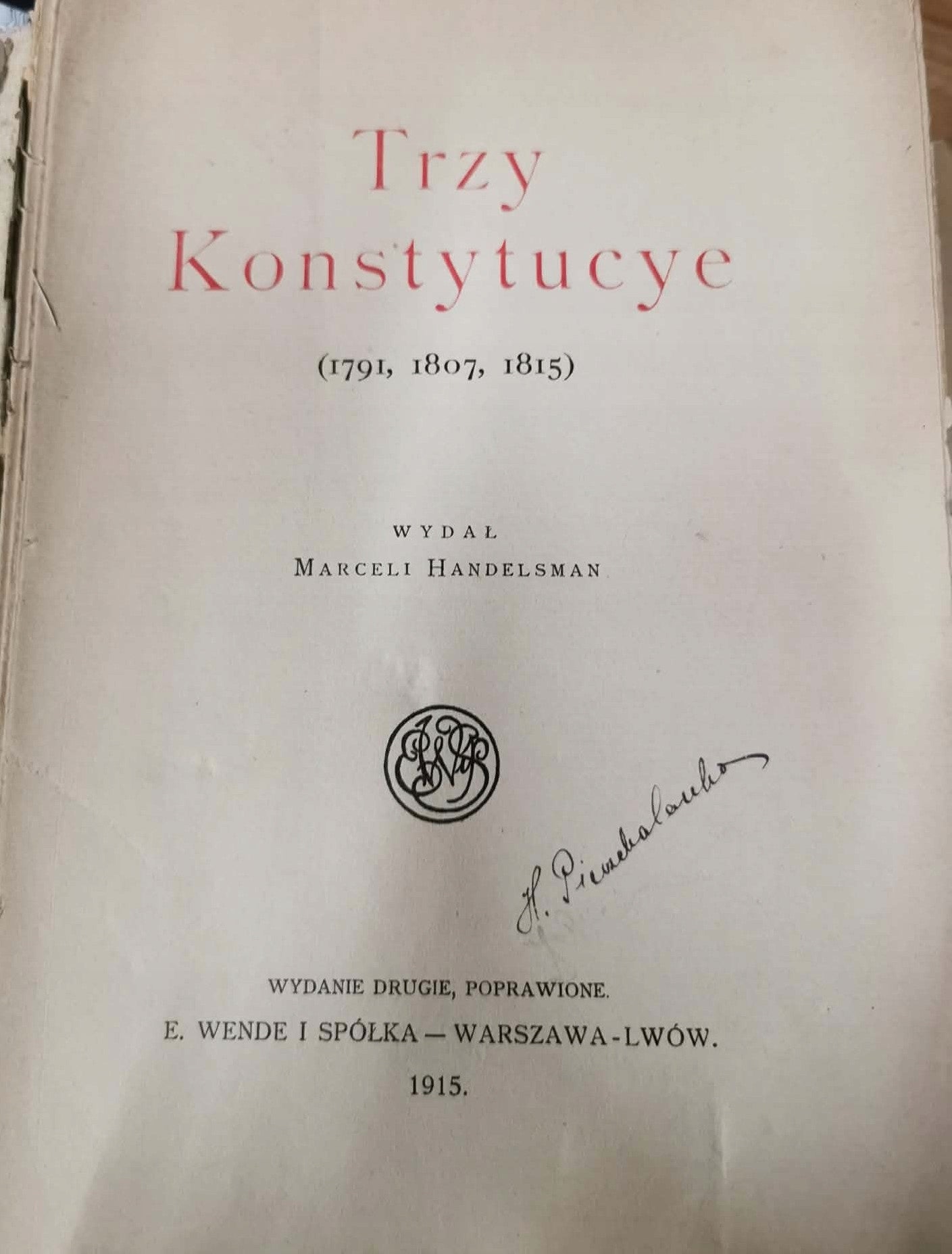 Trzy Konstytucje, M. Handelsman [1915]