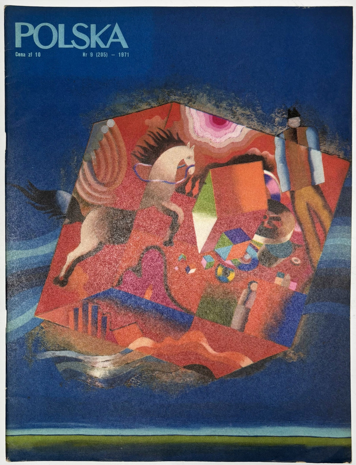 Zestaw 9 numerów Miesięcznik POLSKA 1965-1974 [okładki: Antoni Boratyński]