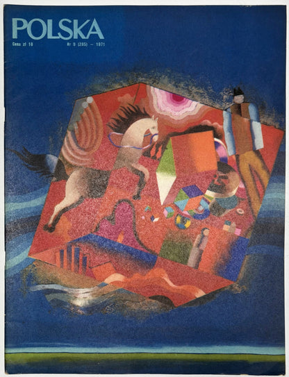Zestaw 9 numerów Miesięcznik POLSKA 1965-1974 [okładki: Antoni Boratyński]