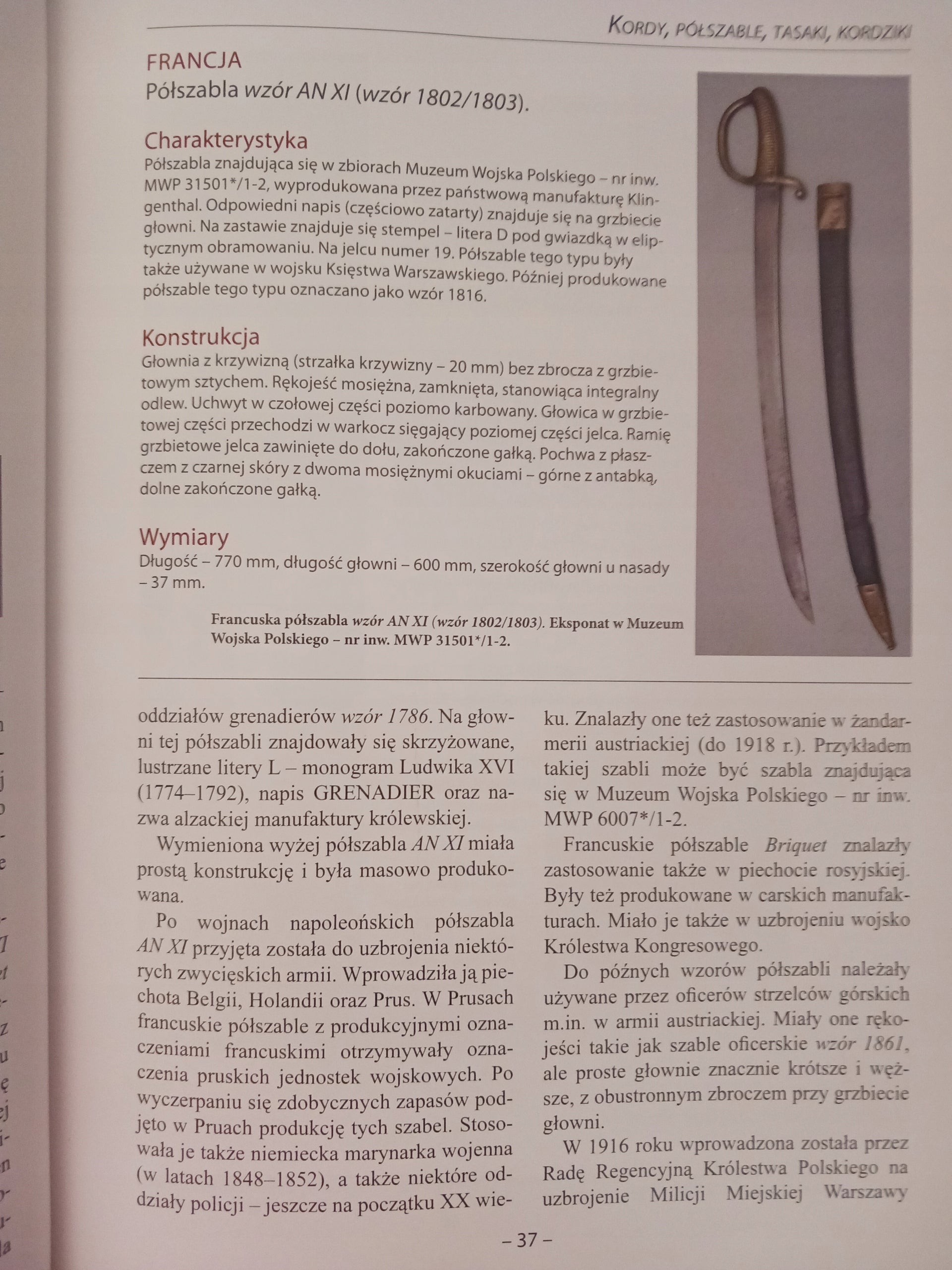 Historia broni siecznej Tadeusz Królikiewicz