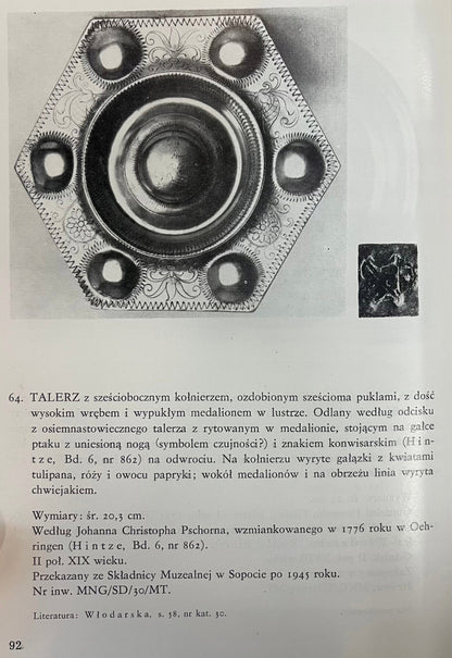 Cyna od XV do XIX wieku Barbara Tuchołka-Włodarska