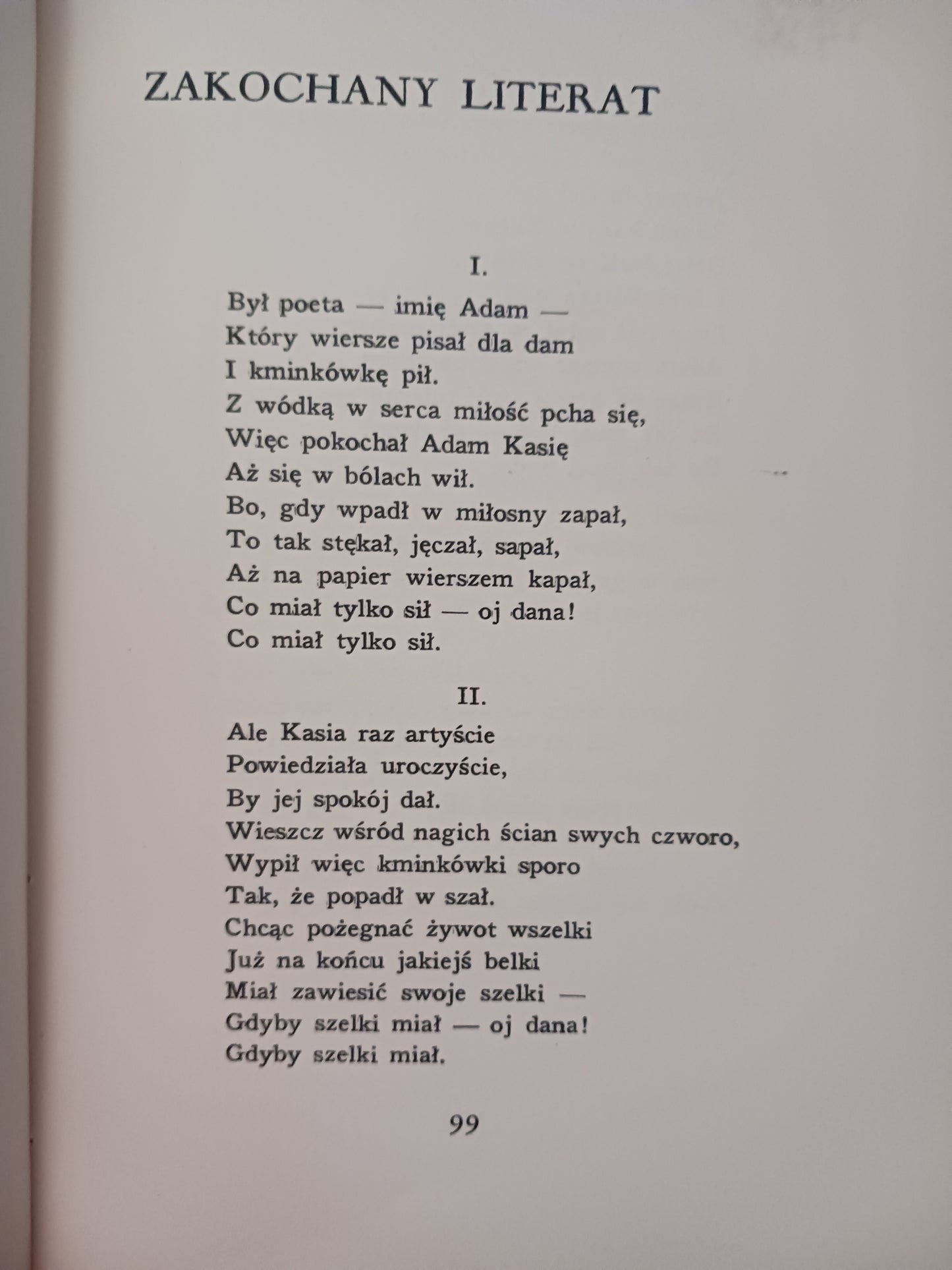Zbiór wierszy. Patriotyczne bajki, satyra i inne Emanuel Imiela [1938 r.]