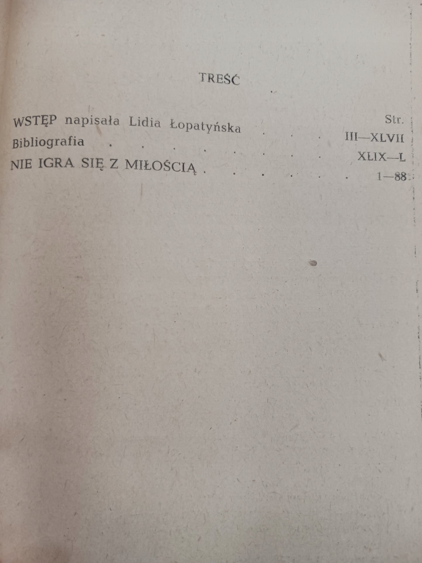 Nie igra się z miłością Alfred Musset [Biblioteka Narodowa]