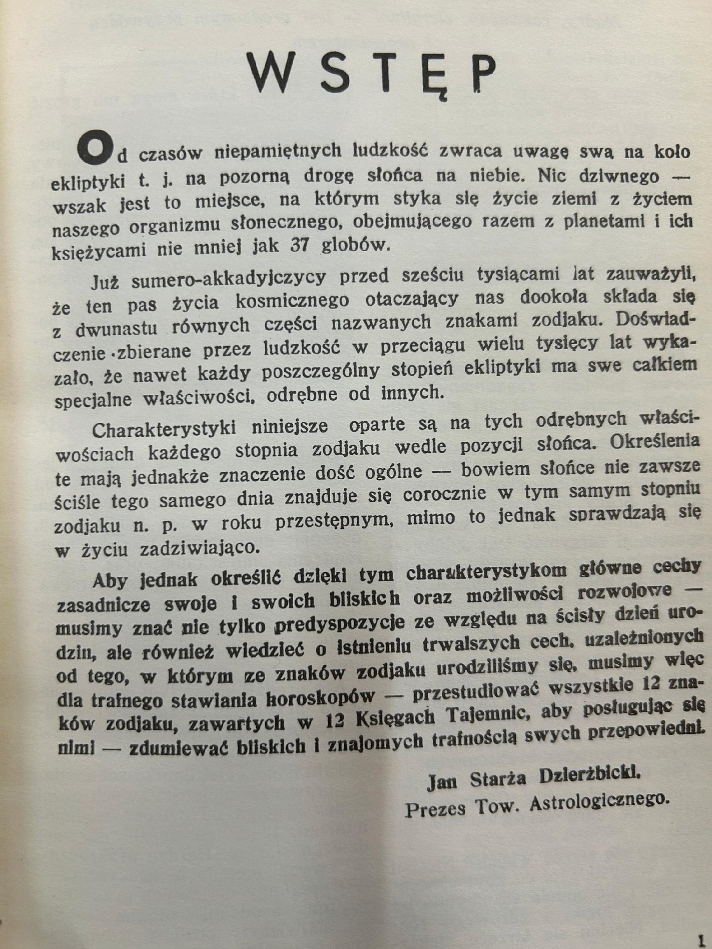 Horoskopy, proroctwa i wróżby - Jan Starża-Dzierżbicki