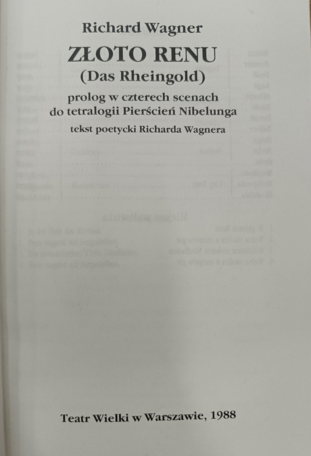 Richard Wagner x 4 [Walkiria, Złoto Renu, Zmierzch Bogów, Zygfryd]