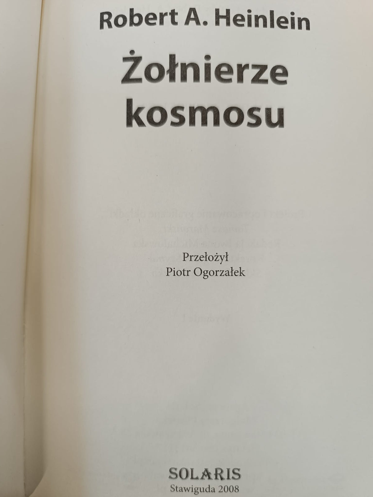 Robert Anson Heinlein x2 Żołnierze kosmosu, Władcy marionetek