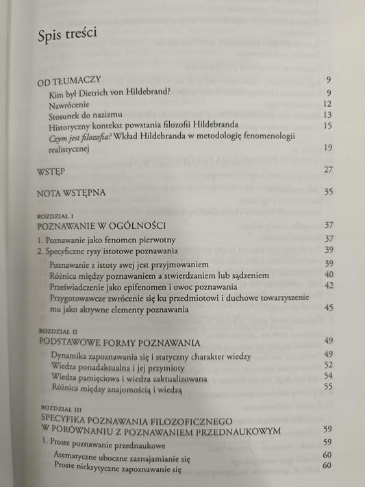 Czym jest filozofia?, Dietrich Hildebrand