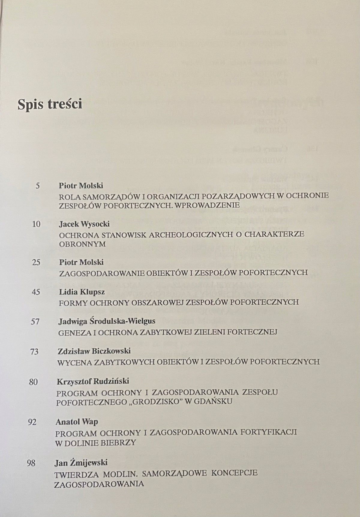Fortyfikacja. Tom VIII. Lokalne programy ochrony i zagospodarowania...