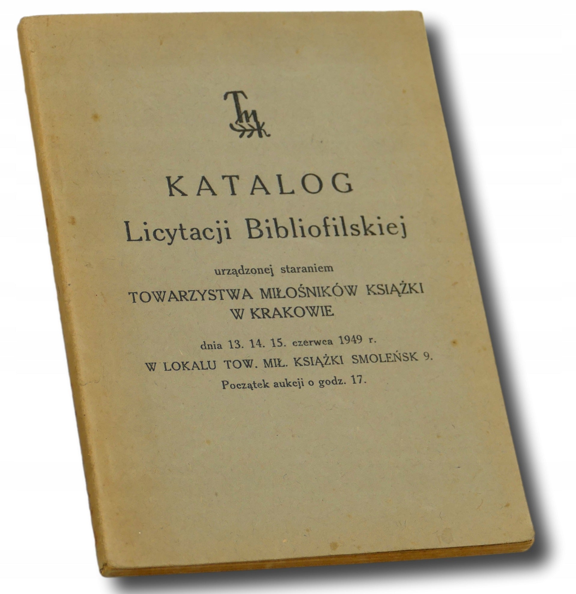 Katalog Licytacji Bibliofilskiej, 1949