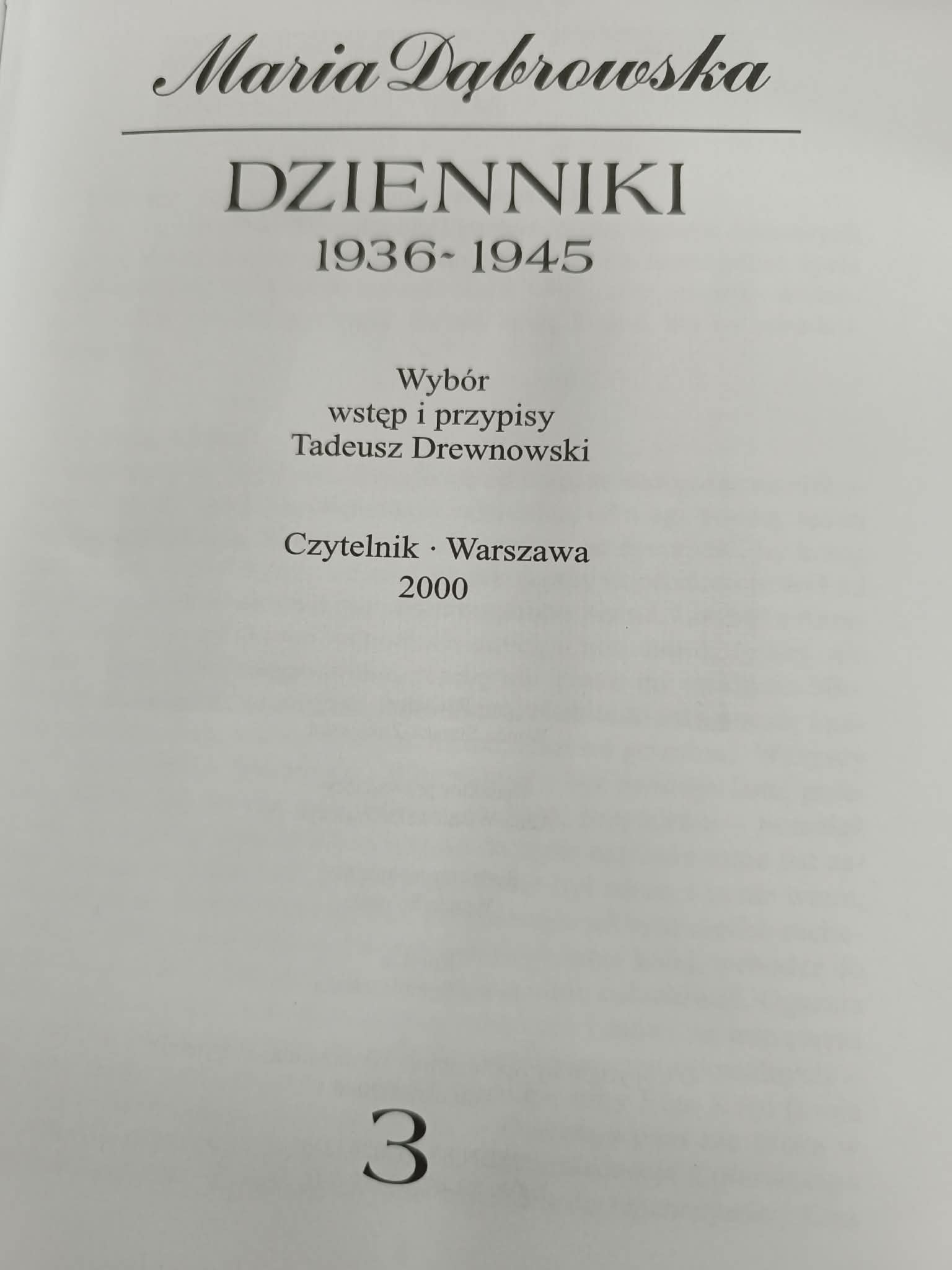 Dzienniki 1914 - 1945, Tom 3, Maria Dąbrowska