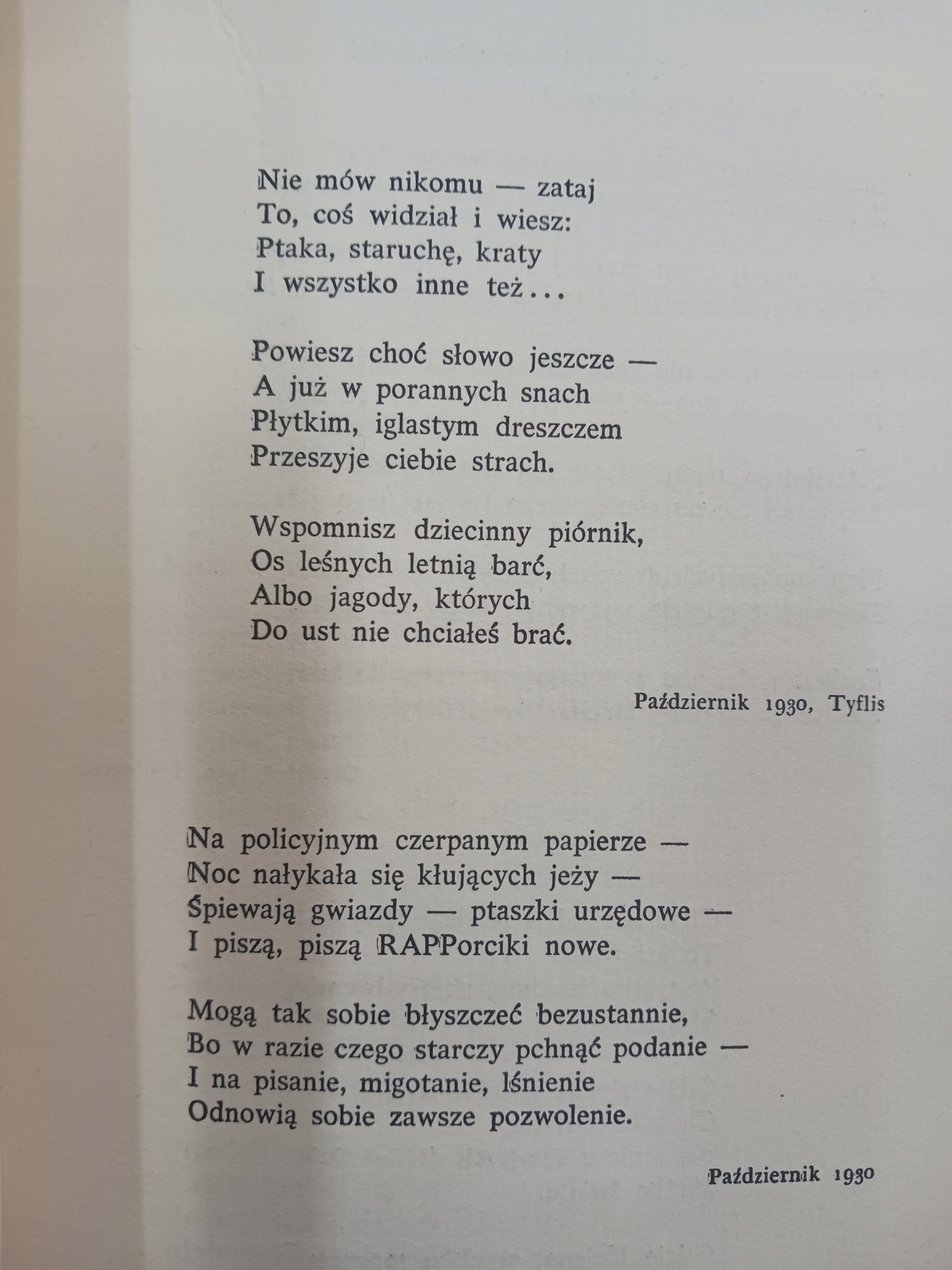 Późne wiersze Osip Mandelsztam