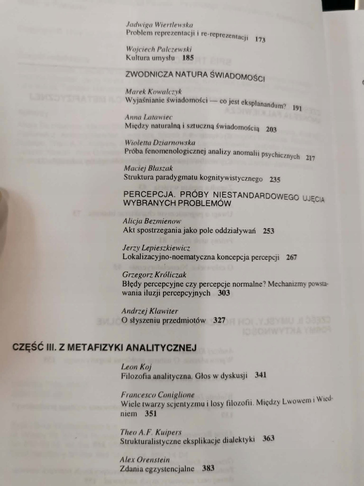 Zestaw: Modele umysłu/ Umysł a rzeczywistość/ Funkcje umysłu