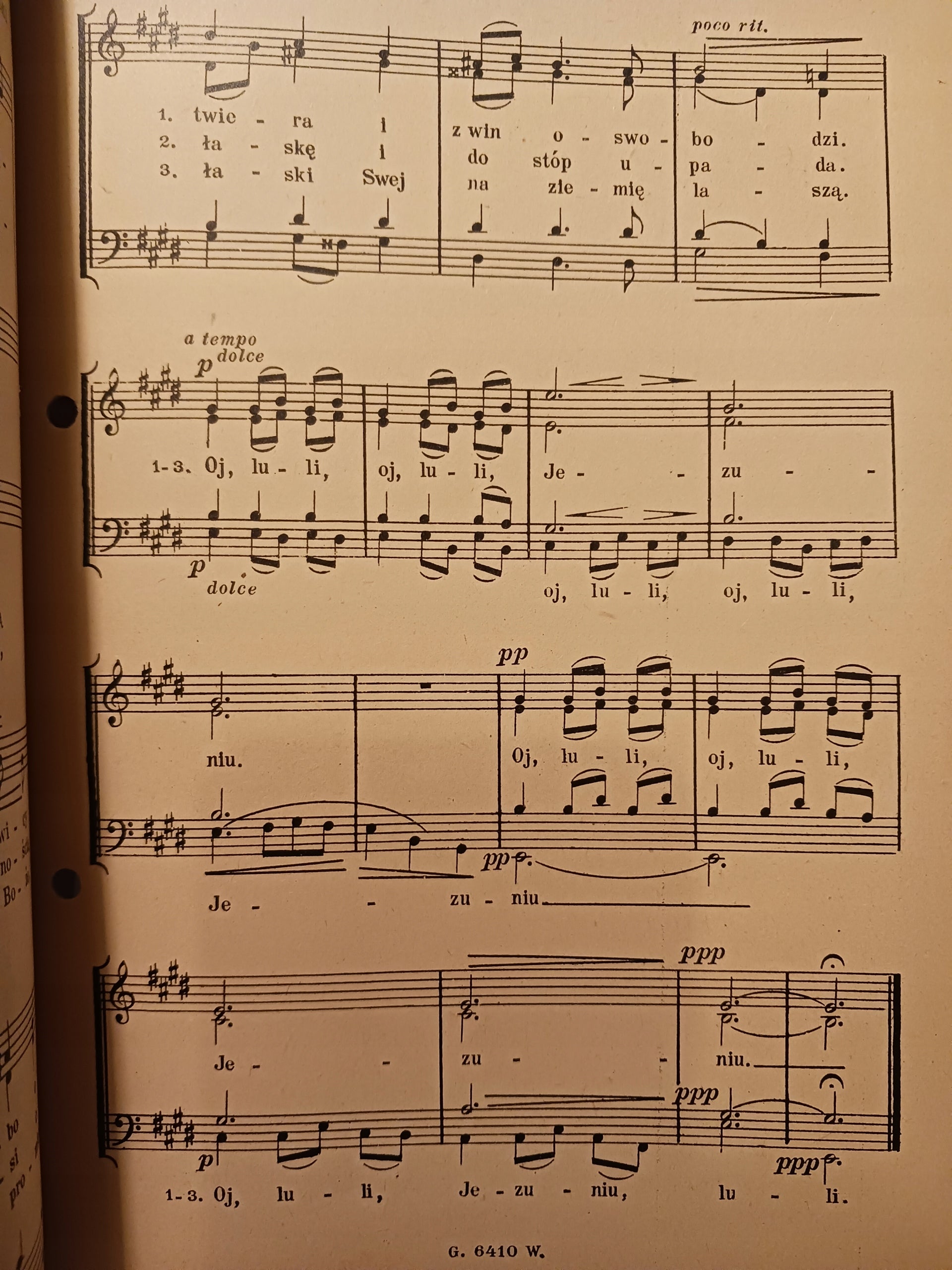 Dwanaście kolęd na chór mieszany Feliks Nowowiejski wydanie V [1947 rok]